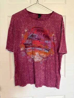 wild fable Washed Berry Short Sleeve Graphic Tee